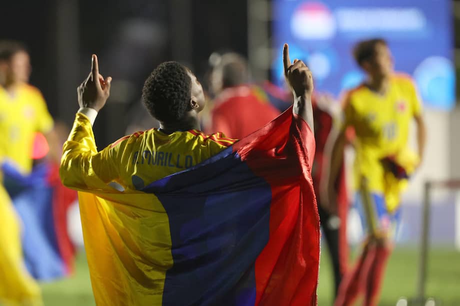 Los jugadores de la selección de Colombia celebran el título del Sudamericano Sub-17.