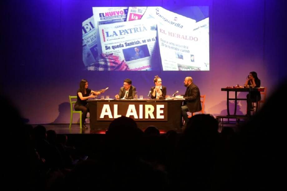 “Polémicas declaraciones” debutó en el teatro Casa E, en Bogotá, el pasado miércoles 22 de mayo. / Cortesía Casa E