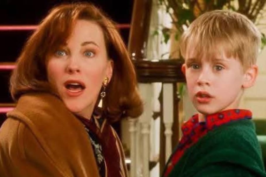 Catherine O’Hara y Macaulay Culkin en 'Mi pobre angelito' (1990).