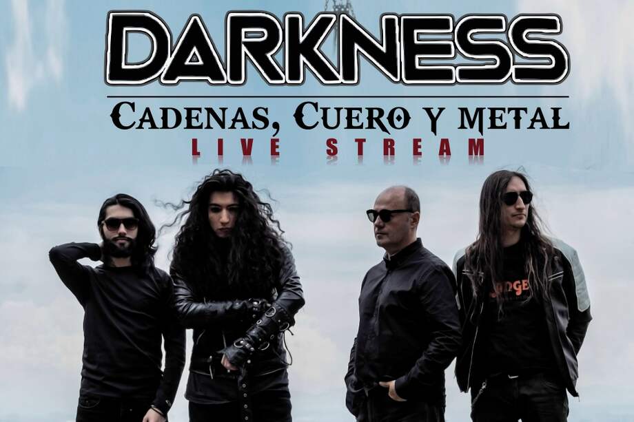 La banda Darkness está integrada por Óscar Orjuela (batería), Héctor Mariño (bajo), Patricio Stiglich (guitarra) y Áleran de Adularia (voz).