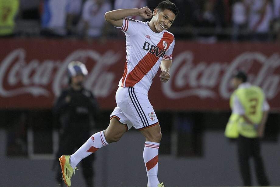 Teófilo Gutiérrez, delantero de River Plate.//AFP