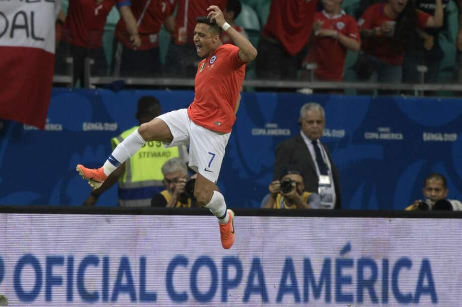 Alexis Sánchez anotó el gol que le dio la victoria a Chile sobre Ecuador. / AFP
