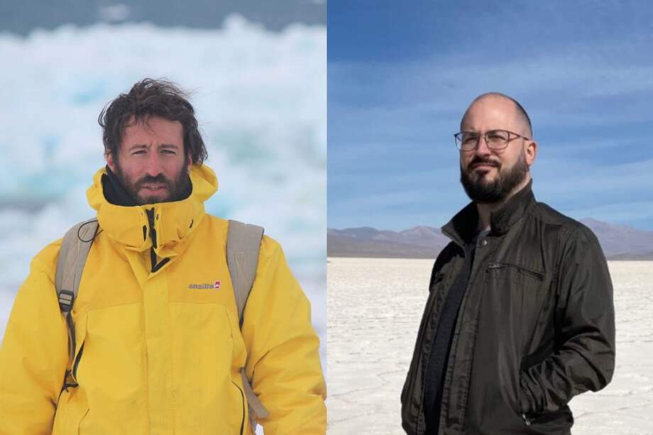 Federico Bianchini (I) nació en Buenos Aires y trabajó como redactor en los diarios Clarín y La Razón. Ernesto Picco (D) nació en Santiago del Estero y, además de docente, es periodista e investigador en la Universidad Nacional de Santiago del Estero.