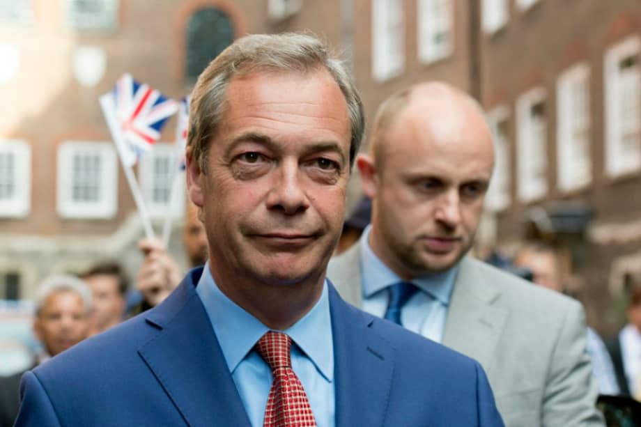 El dirigente nacionalista Nigel Farage. / AFP