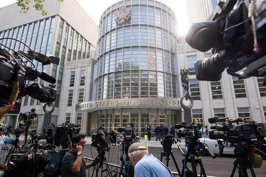 Corte Federal de Brooklyn en donde tuvo lugar el juicio y fue sentenciado el excapo mexicano, Joaquín "El Chapo" Guzmán. / AFP