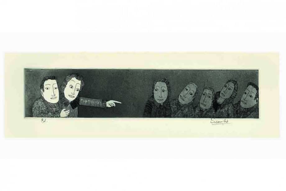 La obra de Antonio Samudio se caracterizó por una exploración de distintas técnicas de grabado.