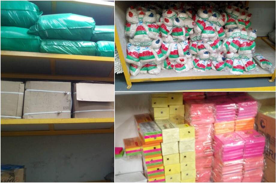 Cuadernos y demás insumos escolares y de oficina llevan más de tres años en las bodegas del Idipron./ Cortesía: Contraloría