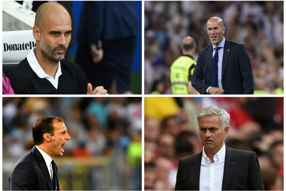 Guardiola, Zidale, Allegri y Mourinho, entre los candidatos a mejor entrenador.