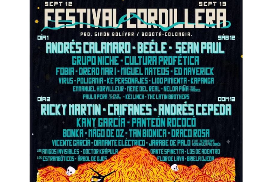 Cartel del Festival Cordillera 2026: artistas por días y fechas de compra de boletería
