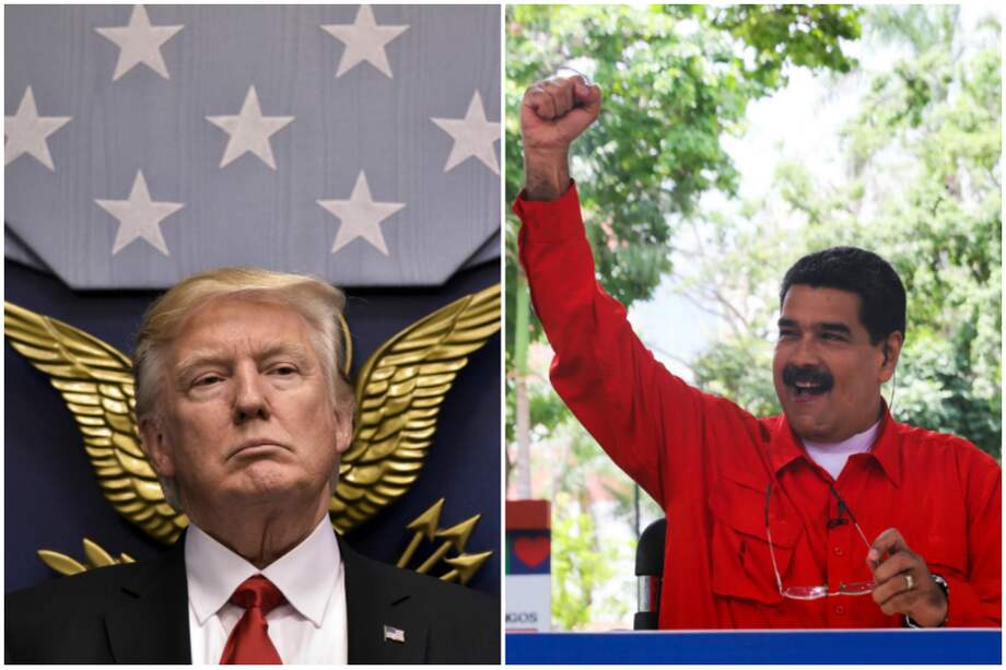 "No obedezco órdenes imperiales, no obedezco gobiernos extranjeros, soy un presidente libre", respondió Maduro a las sanciones impuestas por Trump.
/ AFP - EFE.