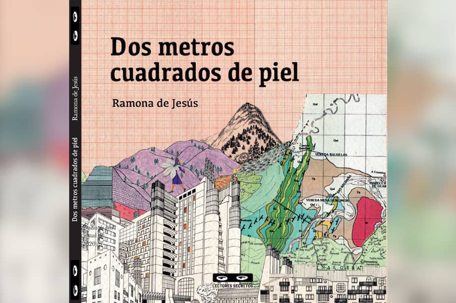 Cubierta del libro "Dos metros cuadrados de piel" de la poeta Ramona de Jesús.