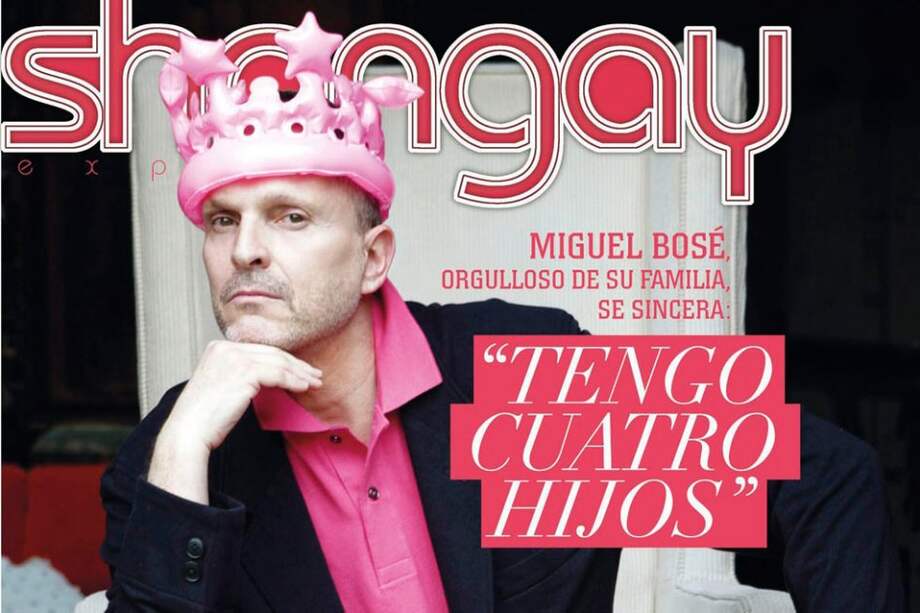 Portada de la edición especial de 'Shangay' con motivo del Día Internacional del Orgullo Gay, en la que aparece el cantante Miguel Bosé. / Efe