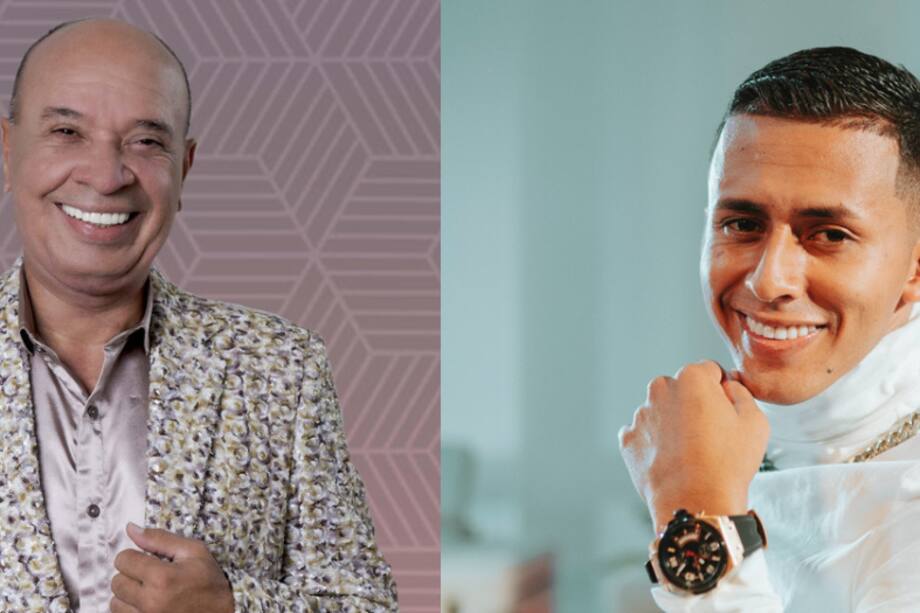 Luis Alberto Posada y Sebastián Ayala, cantantes de música regional colombiana.