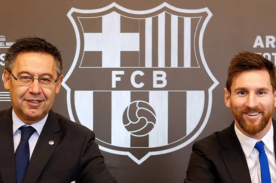 Josep María Bartomeu (izquierda) asumió como presidente del Barcelona en enero de 2014.