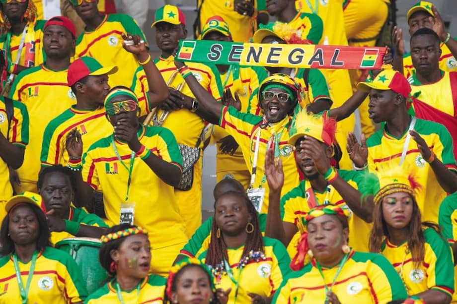Hinchas de la selección de Senegal durante la Copa Africana de Naciones.