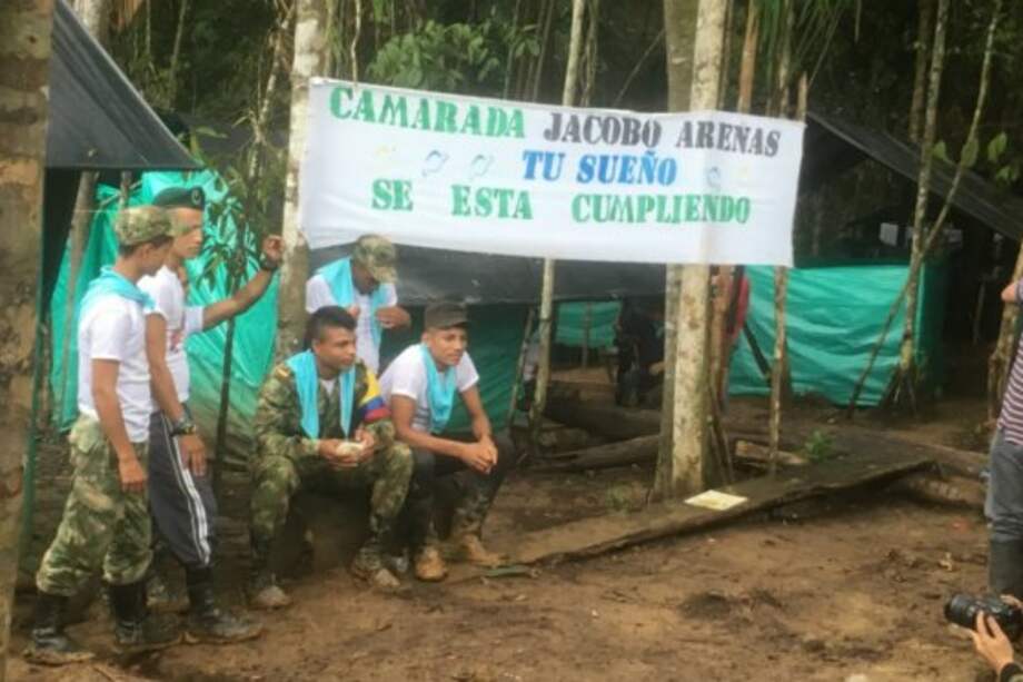Guerrilleros de las Farc, que operan en el Magdalena Medio, a la espera de buenas nuevas sobre el acuerdo de paz con el Gobierno de Juan Manuel Santos. / Cortesía Agencia Prensa Rural