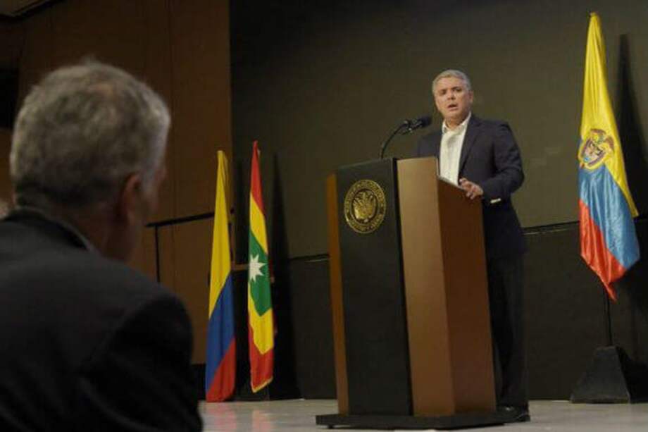 El mandatario advirtió que la guerrilla tiene una estrategia con la que buscan "generar pánico en un lugar para tratar de tener un corredor de movilidad". / Presidencia