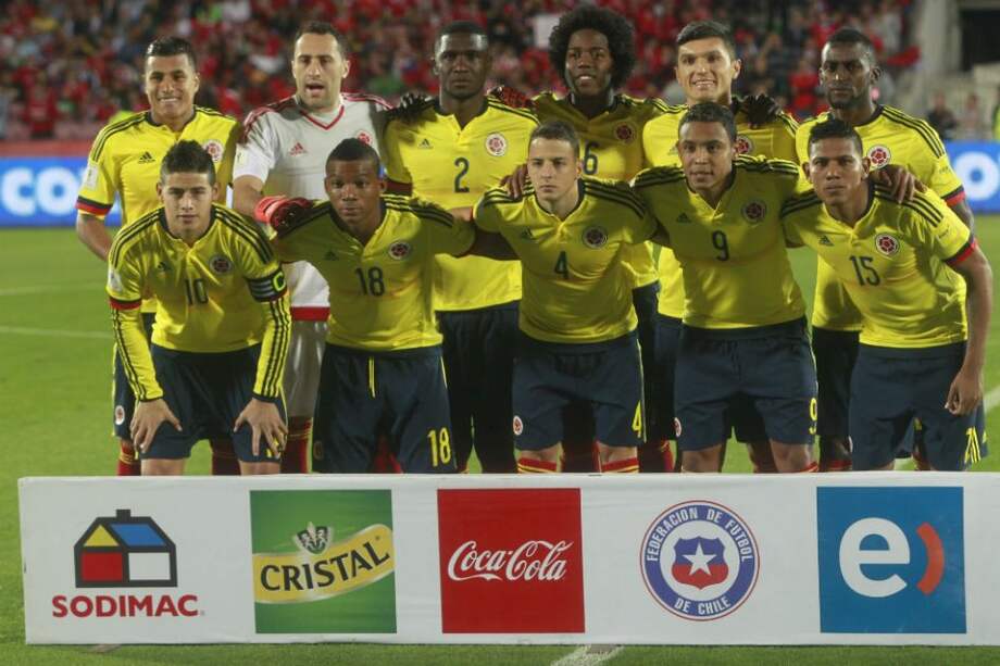 Selección Colombia previo al partido contra Chile por las eliminatorias a Rusia 2018. Foto: AFP