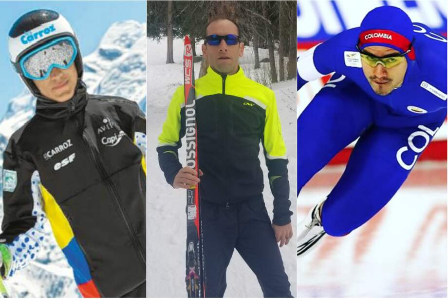 Michael Poettoz, Sebastian Uprimny y Pedro Causil, los colombianos que irán a los Olímpicos de Invierno de 2018. / Archivo particular