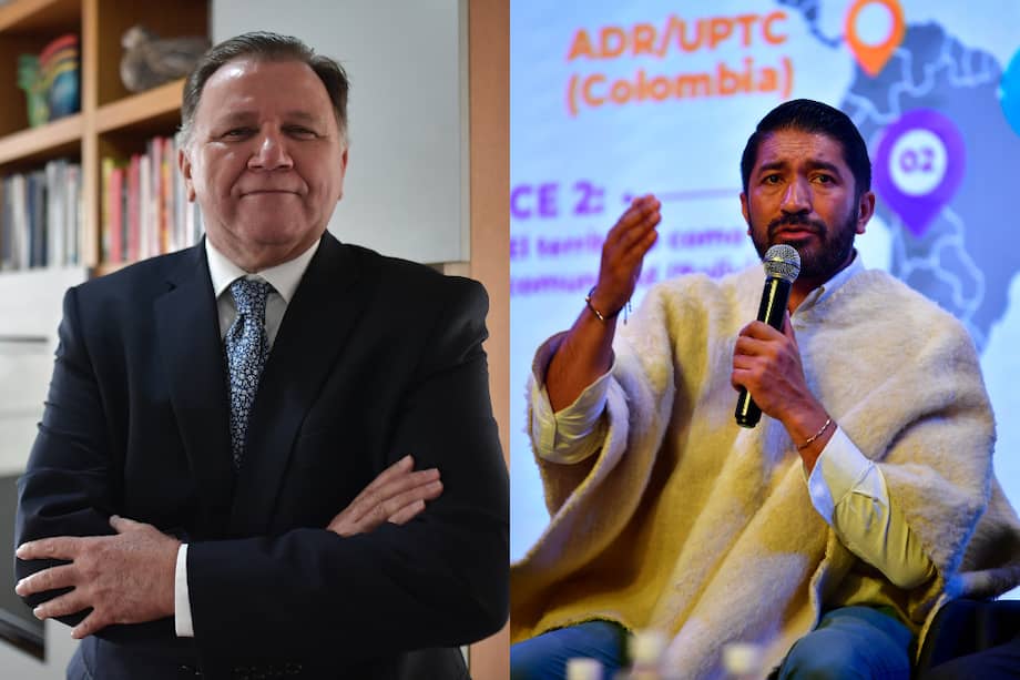 Indalecio Dangond, ministro de Agricultura, y César Pachón, presidente de la ADR.