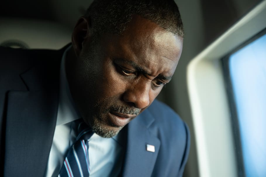 A HOUSE OF DYNAMITE - Idris Elba as POTUS. Cr: Eros Hoagland © 2025 Netflix, Inc.