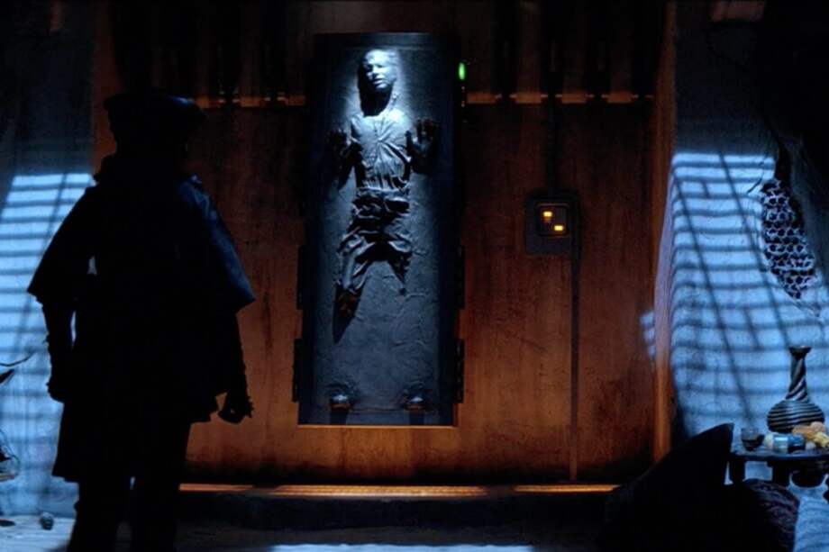 Han Solo, interpretado por el actor Harrison Ford, en una escena emblemática de la cinta "El retorno del Jedi". / Cortesía Disney