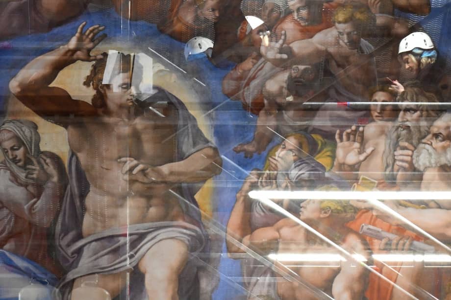 La restauración del fresco "El juicio final" estará lista para la Pascua.