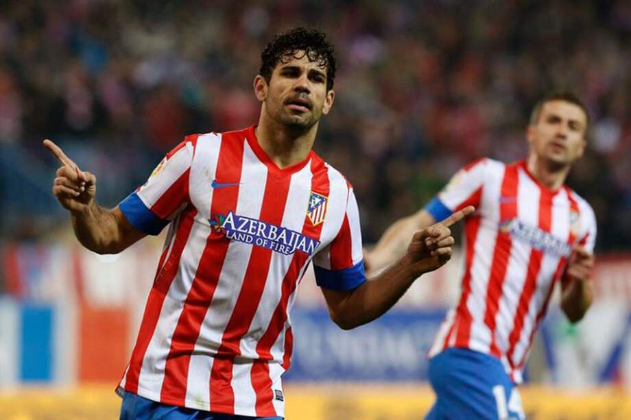 A falta de Falcao García, el brasileño Diego Costa anotó uno de los goles del Atlético de Madrid de tiro penalti. / EFE