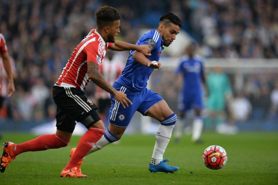 Radamel Falcao García durante el partido en el que Chelsea perdió con Southampton. Foto: AFP