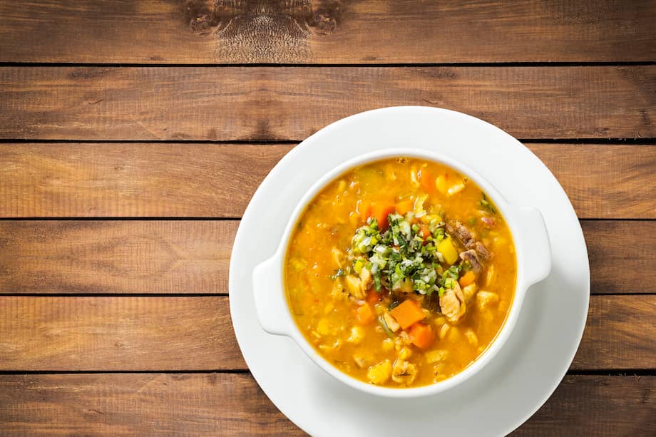 Mute santandereano, sopa típica colombiana de la región de Santander.
