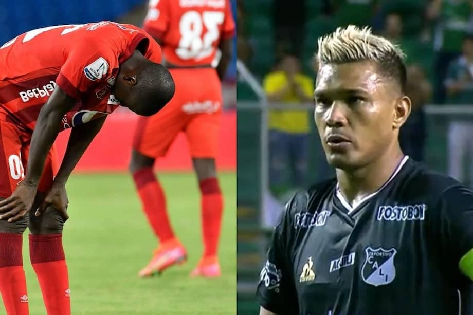 Adrían Ramos (izquierda) y Teófilo Gutiérrez, los referentes de América y Cali, respectivamente // Dimayor - Conmebol