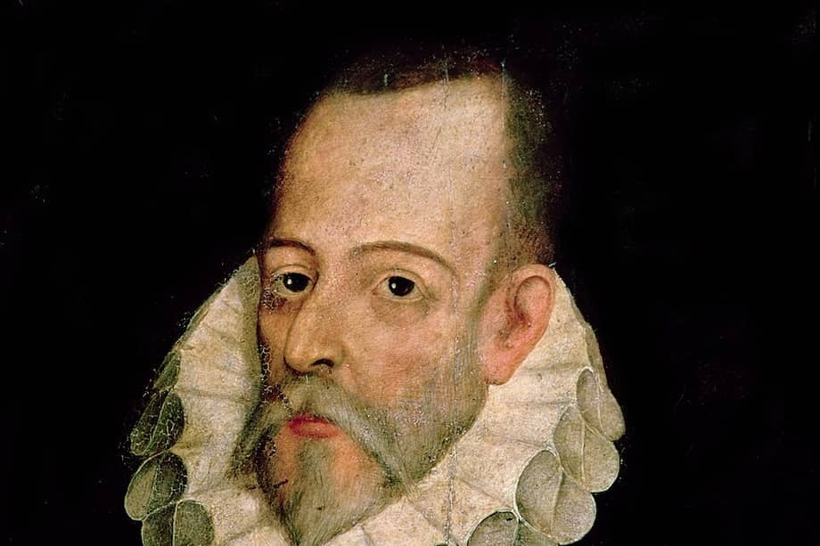 Miguel de Cervantes Saavedra (Alcalá de Henares, 29 de septiembre de 1547-Madrid, 22 de abril de 1616) fue un novelista, poeta, dramaturgo y soldado español, famoso por su novela satírica Don Quijote, publicada en dos partes en 1605 y 1615, que es considerada por muchos como la primera novela moderna debido a su innovadora estructura narrativa, el desarrollo realista de los personajes y la exploración de la ilusión frente a la realidad. Retrato atribuido a Juan de Jáuregui.