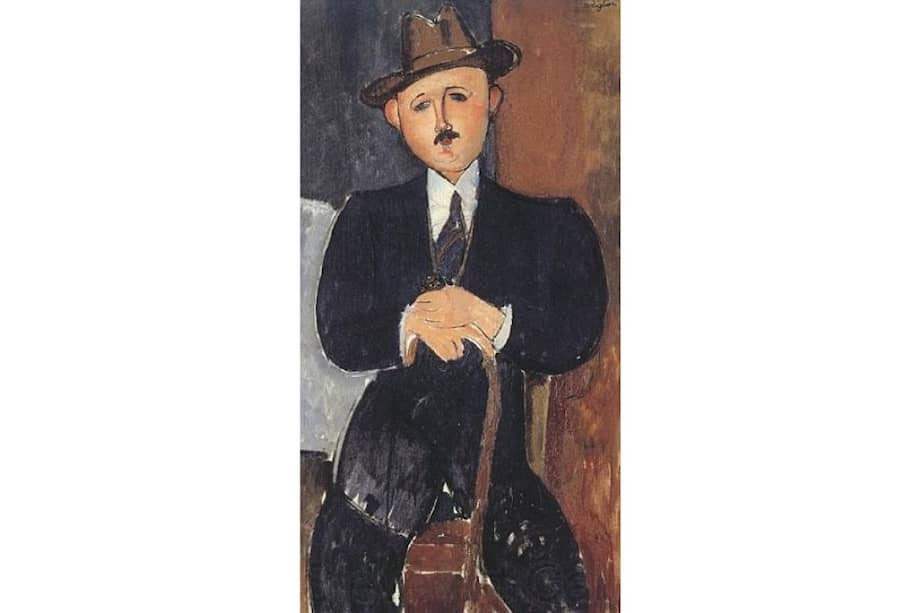 La pintura, titulada 'L’homme assis à la canne' (El hombre sentado con bastón'), que fue realizada en 1919 y está valorada en unos 21,5 millones de euros, representa a Georges Menier, figura de la industria chocolatera francesa.
