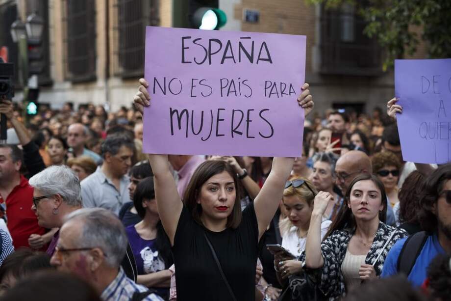 Protestas en España a raíz del caso de violación de "La Manada". / Getty images