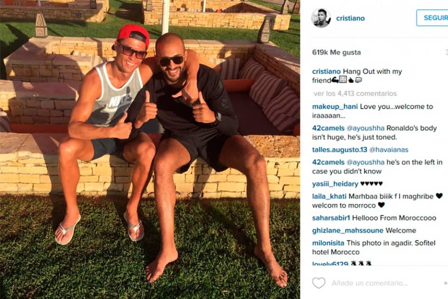Cristiano Ronaldo y Badr Hari. / Tomada de Instagram.com/cristiano