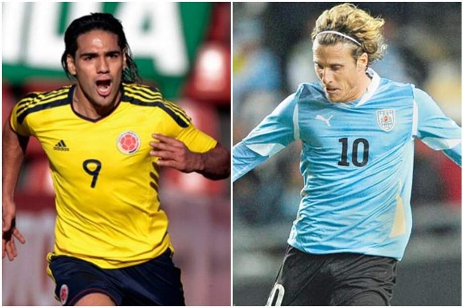 Falcao García y Diego Forlan, jugadores referentes de las dos selecciones. / Archivo
