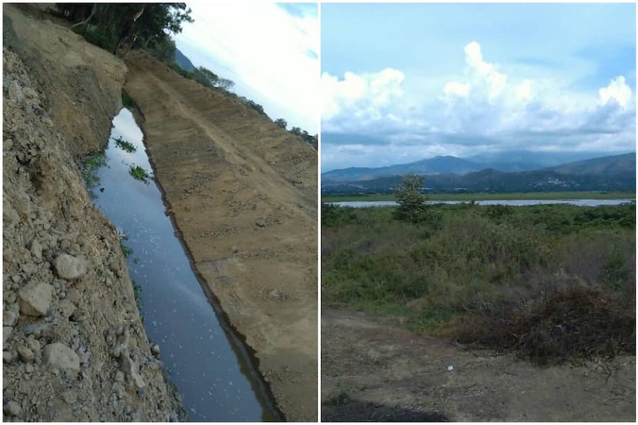 Así se ve la laguna en época de sequía. / Cortesía