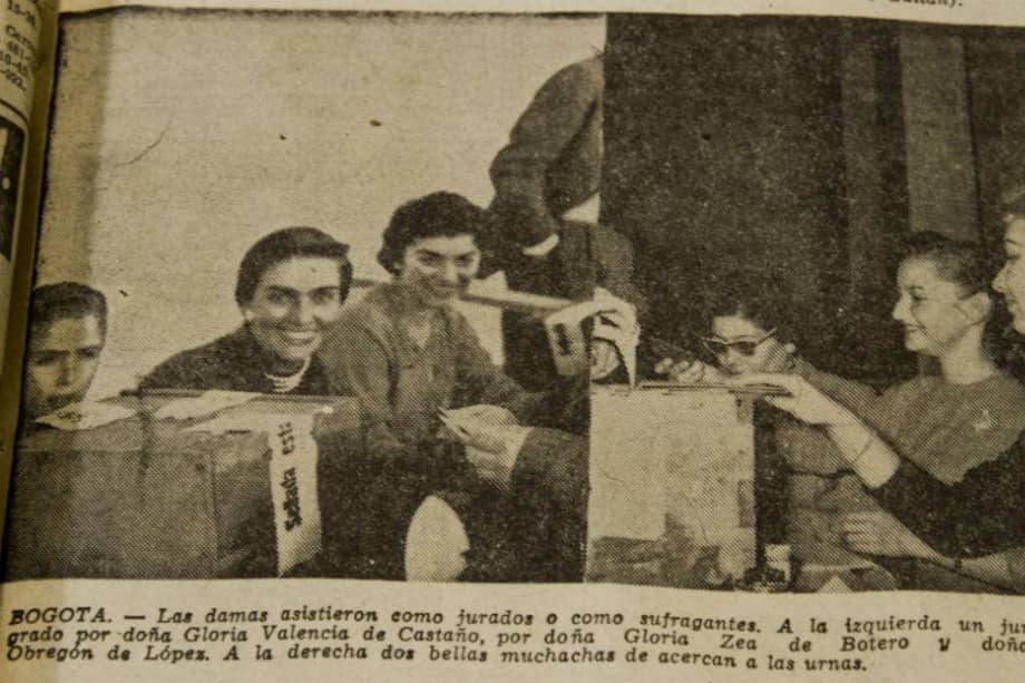 Primera votación de las mujeres en Colombia, en 1957. / Archivo El Espectador