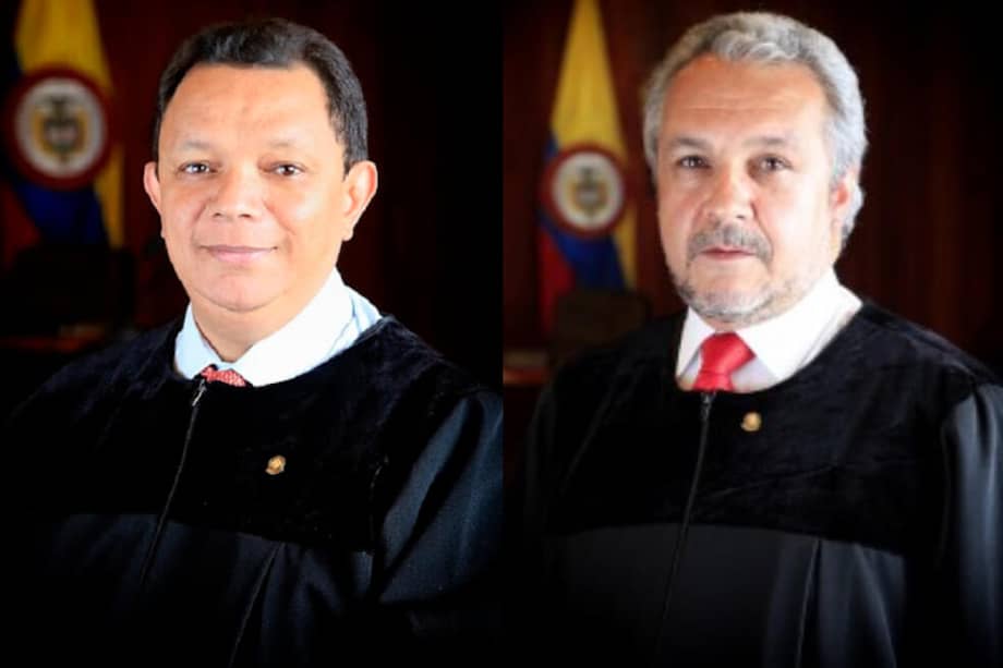 Izq: presidente de la Corte Suprema, Jorge Quiroz. Der: magistrado Gerardo Botero. / Cortesía Corte Suprema.