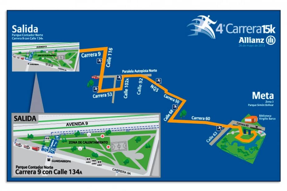 Así será el recorrido para la carrera Allianz 15K