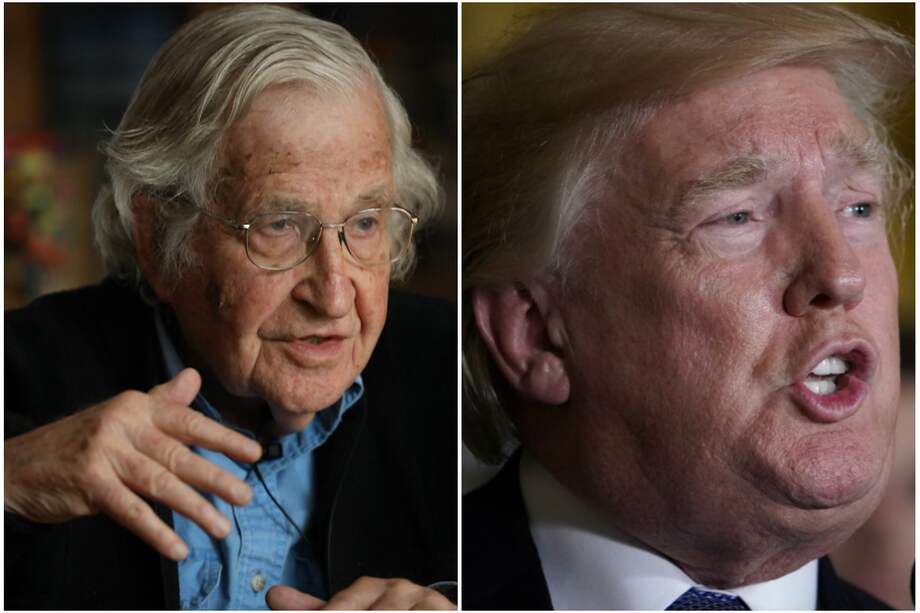 Noam Chomsky y Donald Trump / EFE & AFP