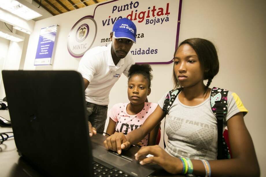 Imagen de referencia del punto Vive Digital de Bojayá, inaugurado en 2017. / Cortesía Mintic