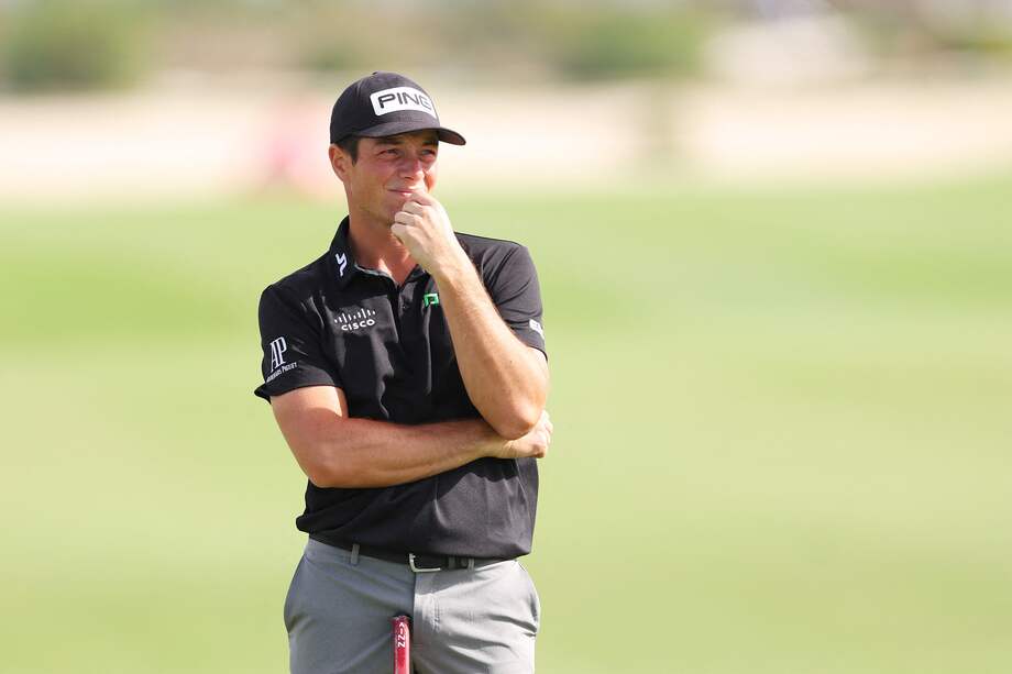 NASSAU, BAHAMAS - DECEMBER 02: Viktor Hovland of Norway looks on over the ninth green during the second round of the Hero World Challenge at Albany Golf Course on December 02, 2022 in Nassau, Bahamas. Mike Ehrmann/Getty Images/AFP (Photo by Mike Ehrmann / GETTY IMAGES NORTH AMERICA / Getty Images via AFP)