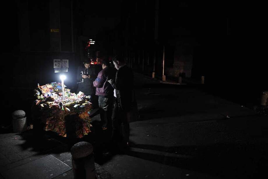 Apagón en el centro de Bogotá. /Óscar Pérez