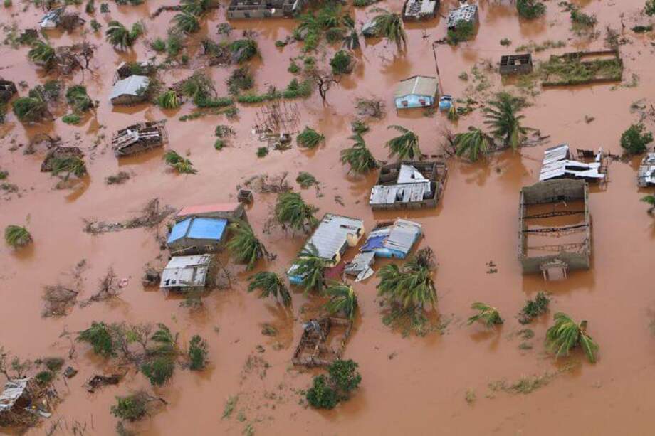 En Mozambique, todo lo que se ve es destrucción y mucha agua