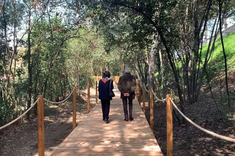 Inauguración del primer parque mirador sobre el Tíber este viernes en Roma.