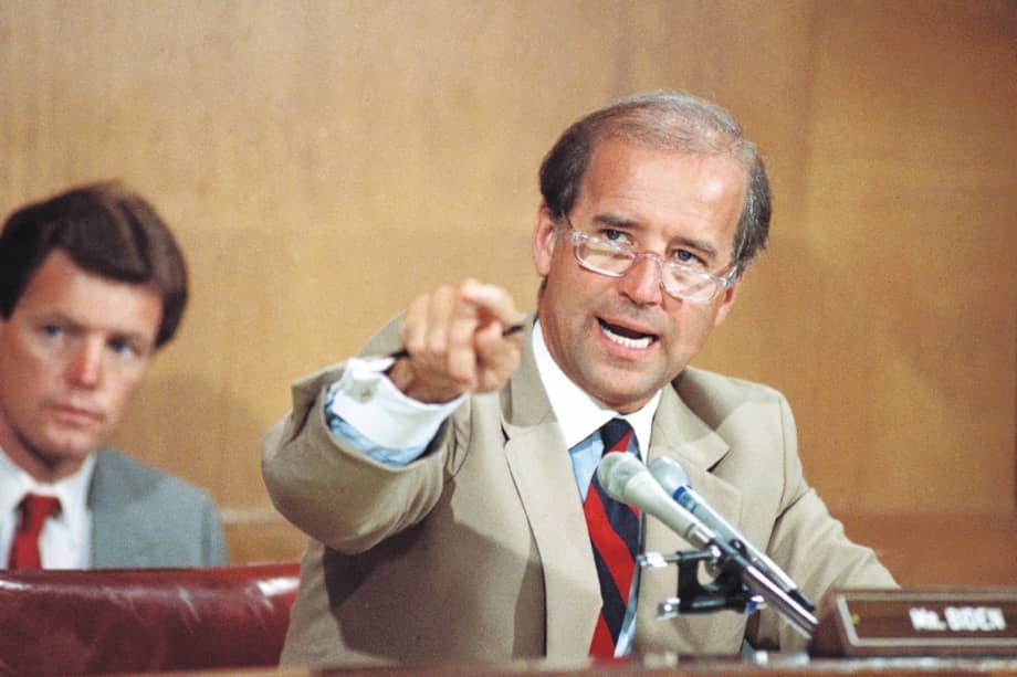 Joe Biden, hoy presidente de EE. UU., durante el debate en el Senado de su país sobre el caso Mermelstein, a finales de los años 80.