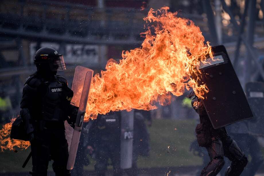 Los enfrentamientos alrededor de las 6 p.m.