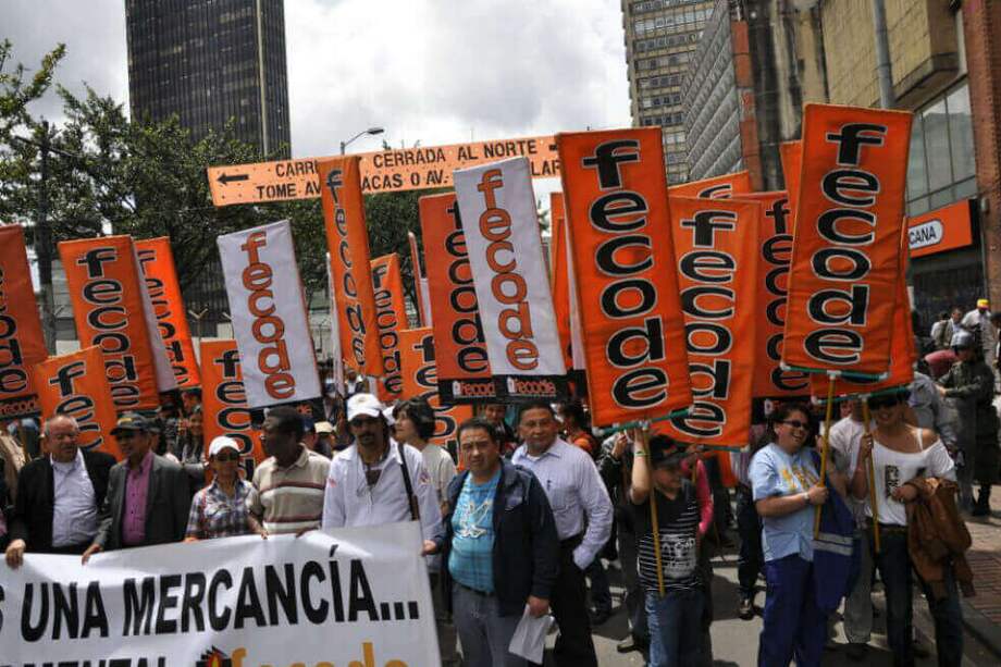 El miércoles 20 de marzo Fecode marchará en Bogotá desde el Parque Nacional hasta la Plaza de Bolívar / Archivo
