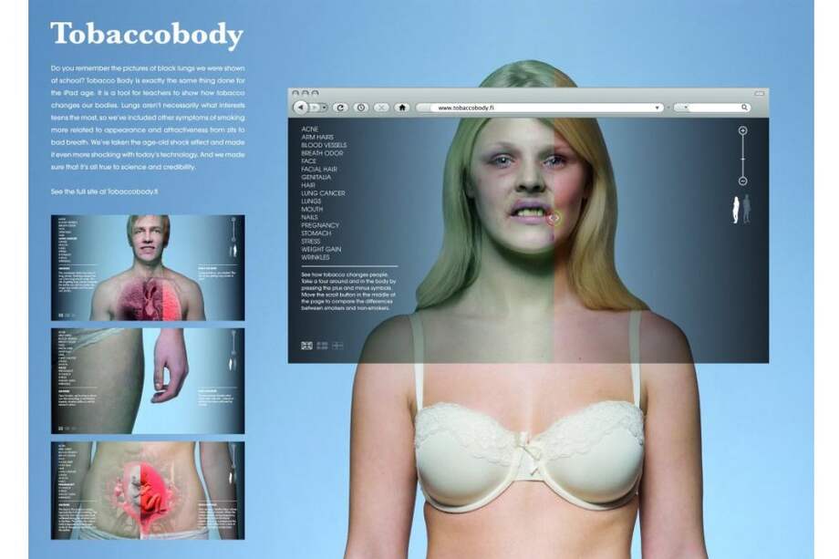 Aplicación muestra los dramáticos efectos del cigarrillo en el cuerpo